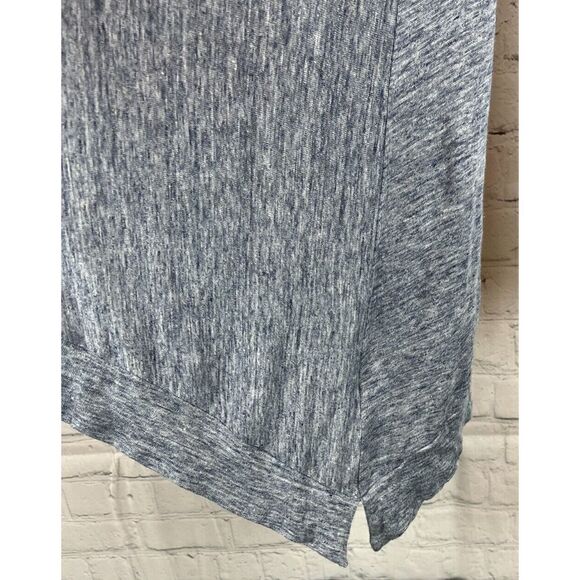 TAHARI blue gray linen knit open front cardigan sweater size L - Picture 4 of 7